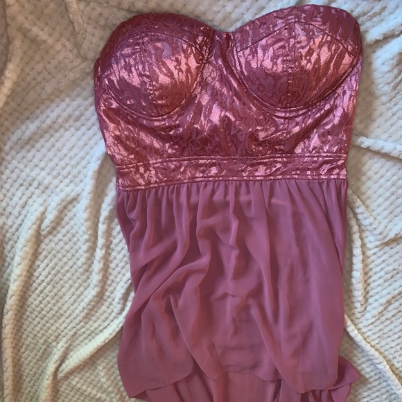 Pink High- Low Dress - Picture 1 of 4